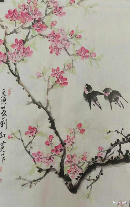 刘红亮|题画桃花双燕